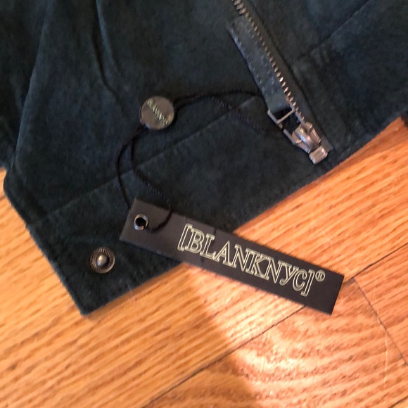 Blank NYC Green leather moto jacket NWT -  Small - Picture 3 of 5